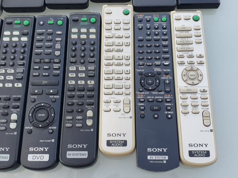 Piloty do sprzętu audio Sony i Technics