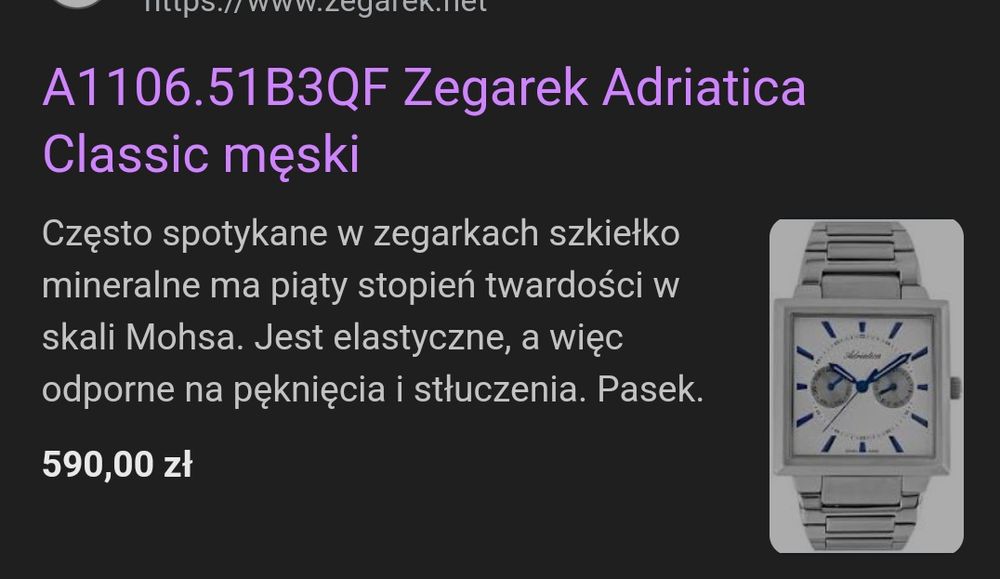 Zegarek męski Adriatica
