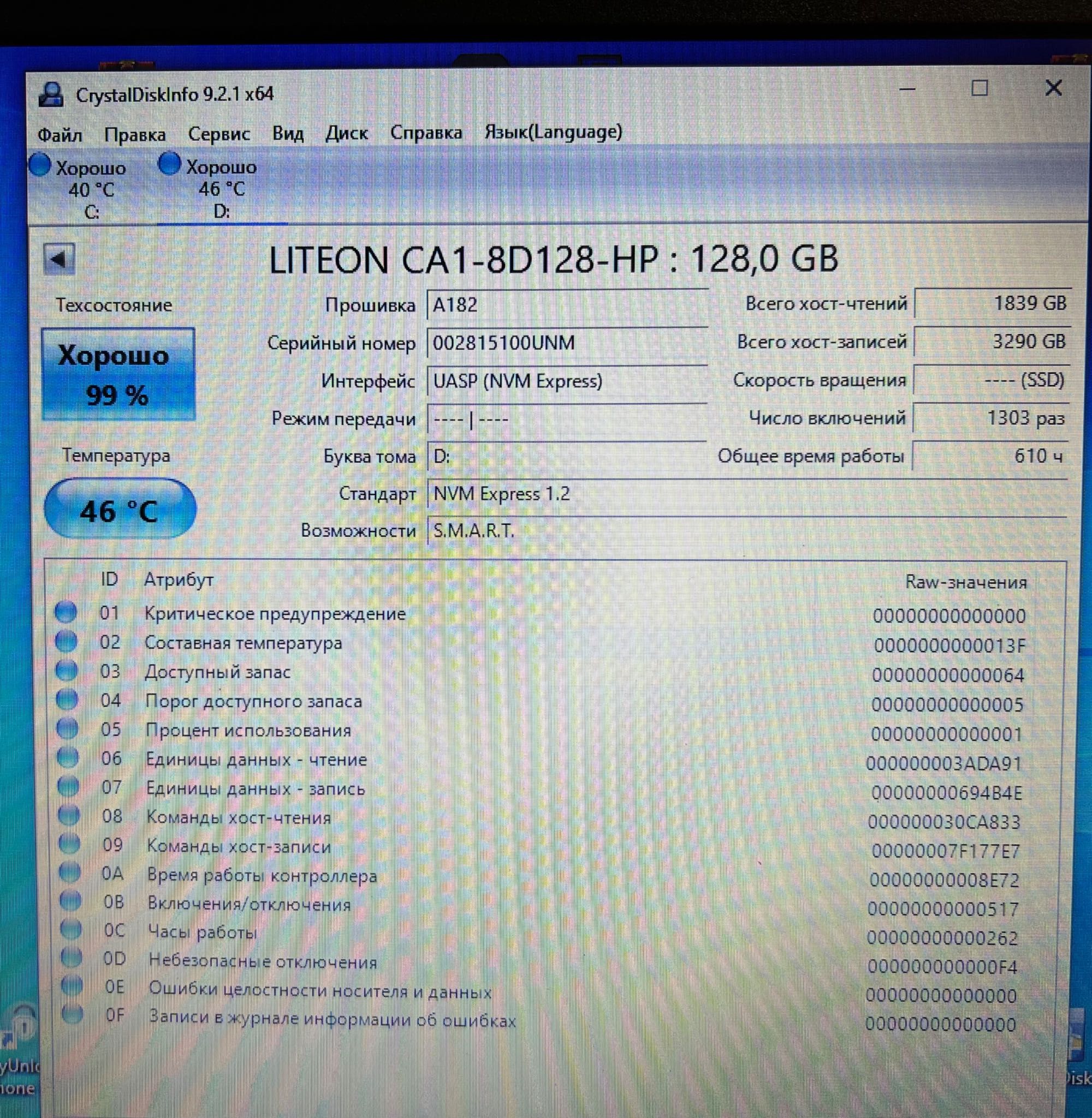 CA1-8D128-HP SSD M.2 NVMe HP O R I G I N A L + Карман