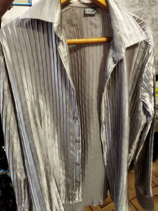 Сорочка атласна сіра