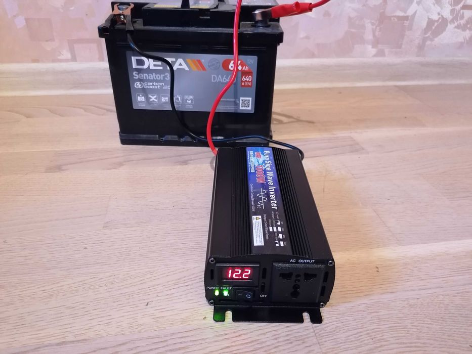 Инвертор 1000 Вт чистая синусоида для газового котла, насоса