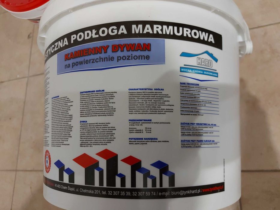 Kamienny dywan Elastyczna Podłoga Marmurowa Żywica Posadzka HKD Hard