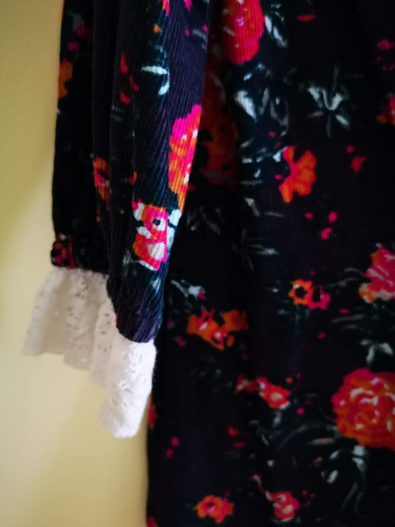 Vestido de bombazine florido da Lanidor - 8 anos