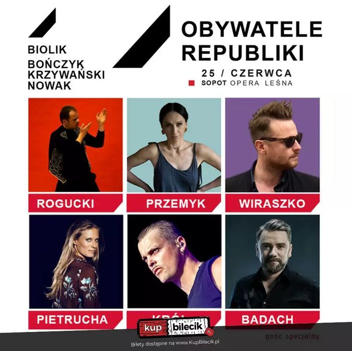 Bilety na koncert Obywatele Republiki 25.06.2023 Sopot