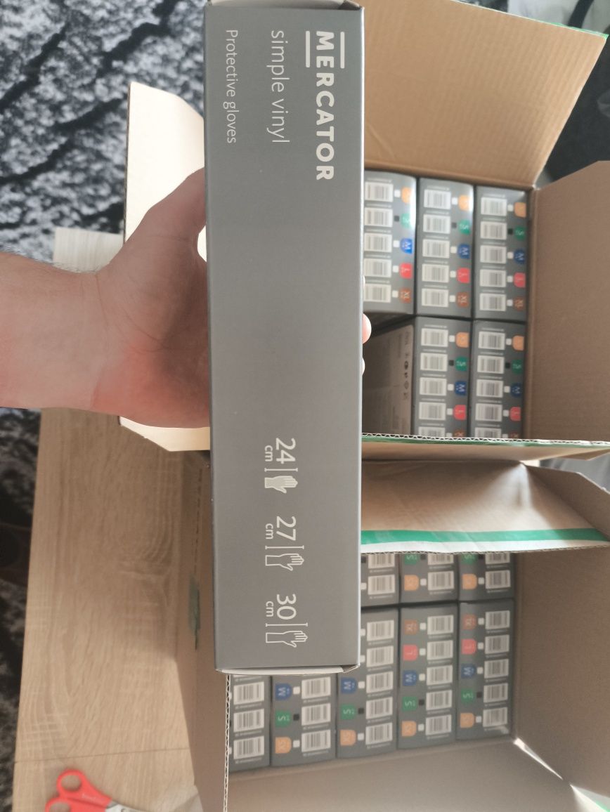 Rękawice winylowe Mercator simple vinyl - rozm. S / 18 opakowań