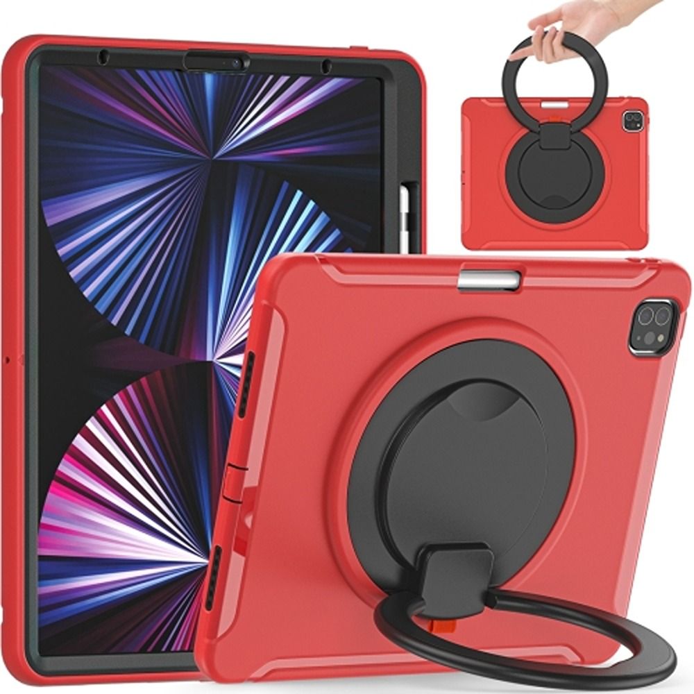 Etui do iPad Pro 12.9" Obrotowa Podstawka i Miejsce na Rysik Czerwone