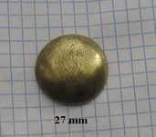 GUZIK GUZIKI CARSKIE płaszczowe gładkie 27 mm