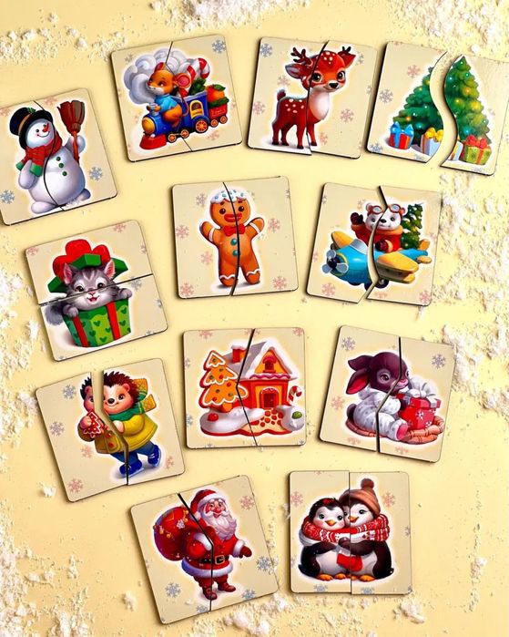 Новорічна гра Лабіринт, іграшки печиво половинки Паровоз Ань Янь Ubee