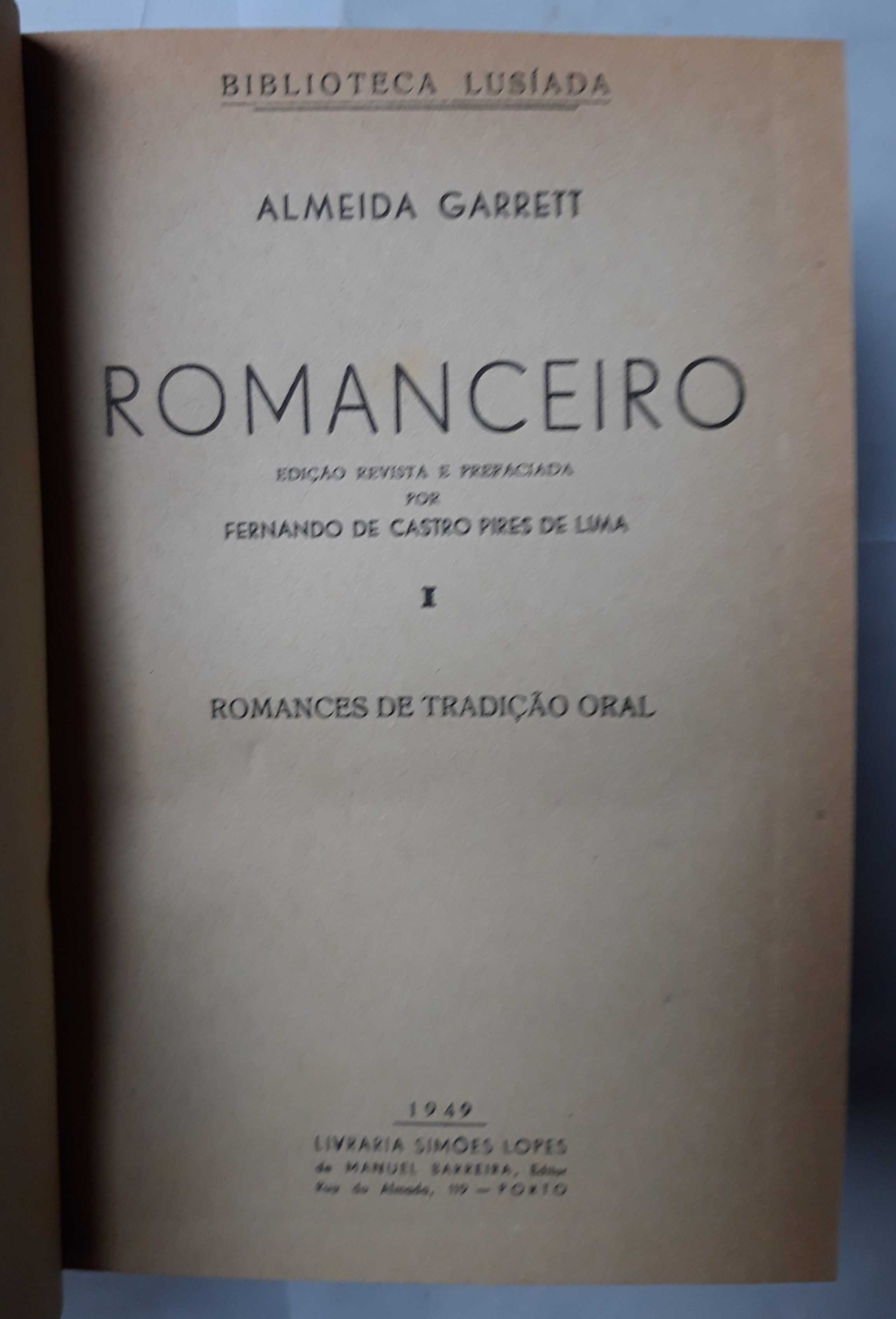 Livro- Ref: CxC - Almeida Garrett - O Romanceiro