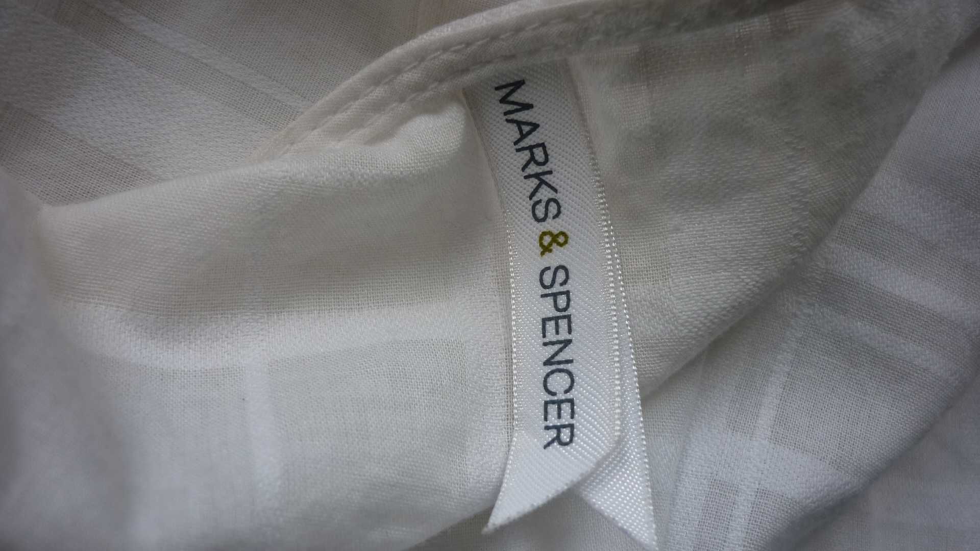 Marks & Spencer- długa damska biała bluzka  r; XL