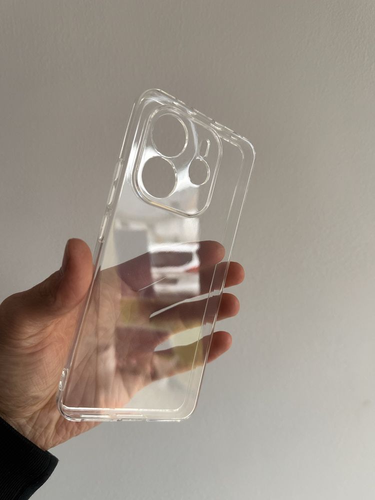 Etui plecki przeźroczyste + SZKŁO hartowane do Xiaomi Redmi Note 14