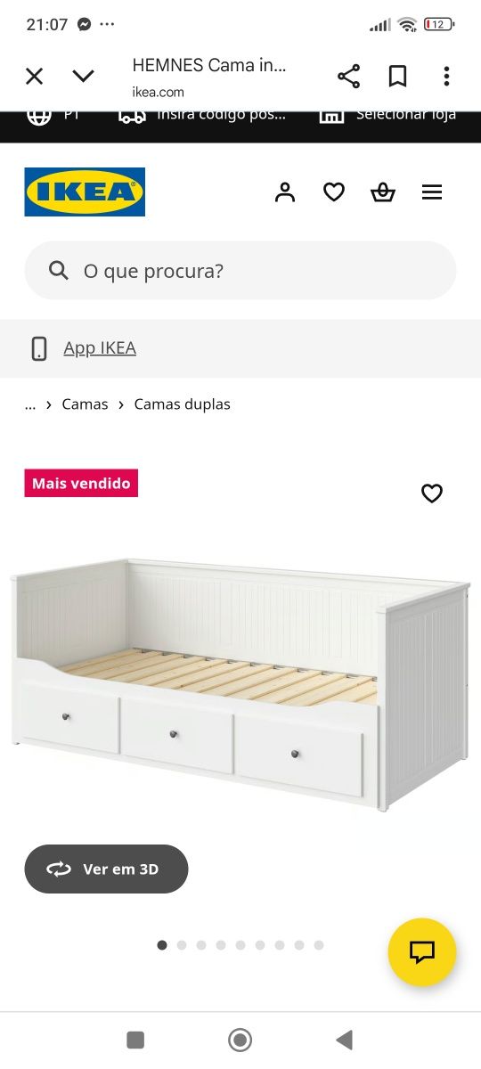Vendo cama de solteiro extensível para cama de casal