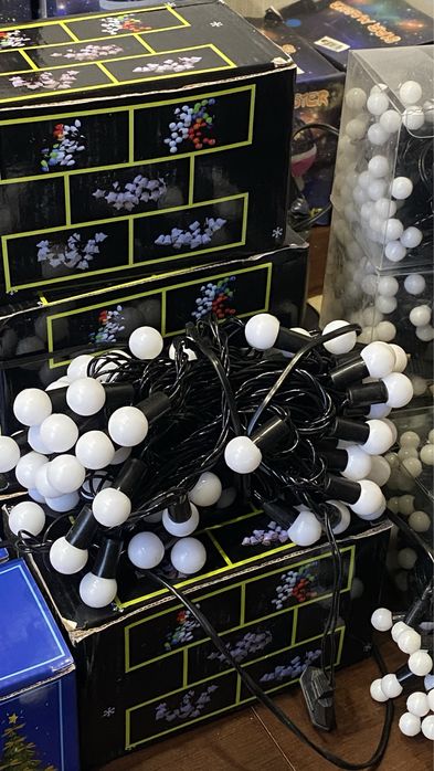 Гирлянда RGB (шарики) один светодиод=два цвета