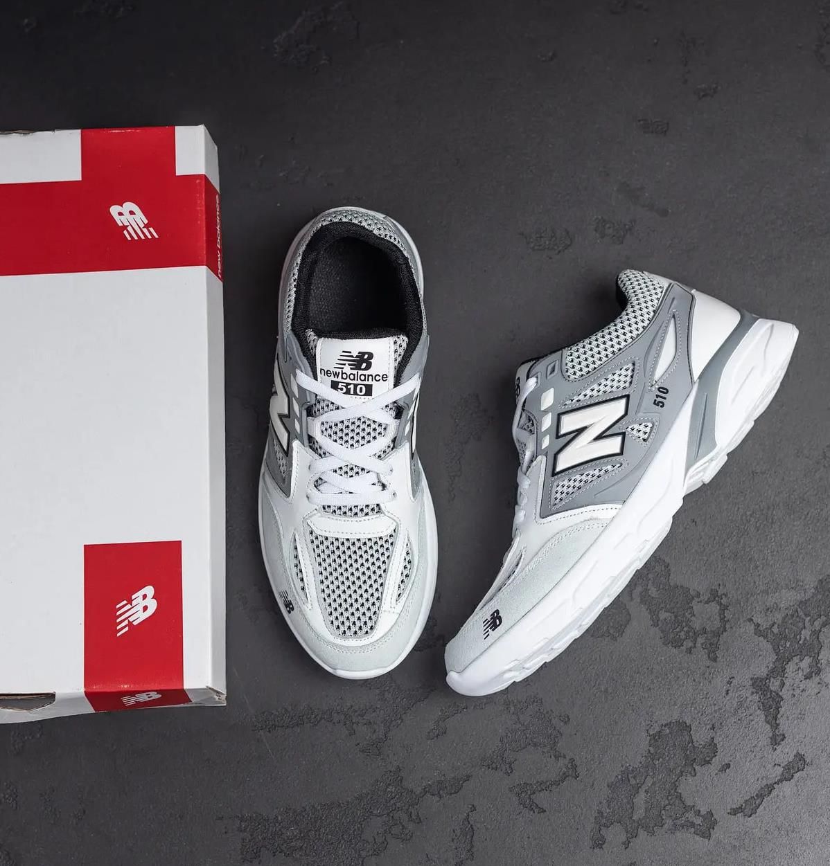 Летние белые кроссовки New balance, сетка нью беланс