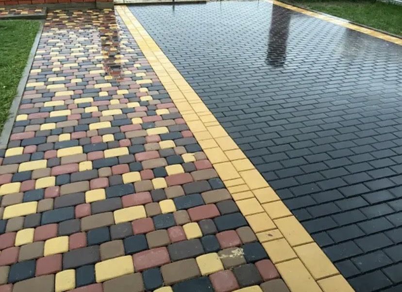 Старе місто цегла баварія бруківка плитка троткарна бордюр