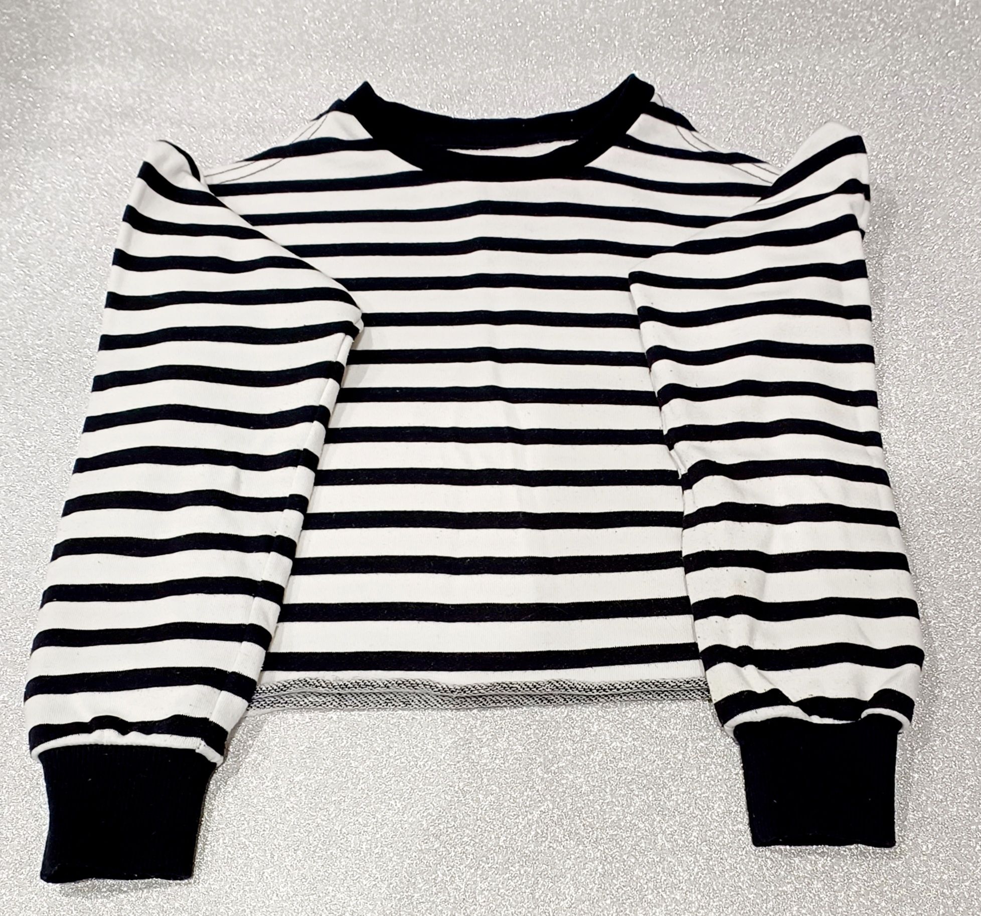 Bluzka czarna zebra krótka rozmiar XS