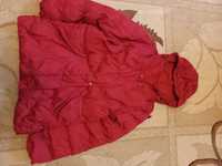 Куртка жіноча тепла на синтепоні, підкладка флісова з капюшоном