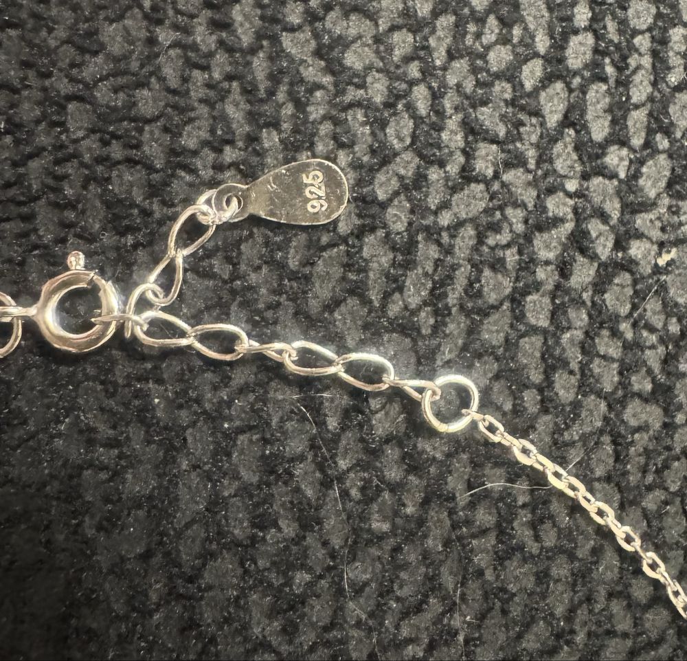 Chanel Srebro 925 srebrny łańcuszek naszyjnik kolia cyrkonie Chanelka