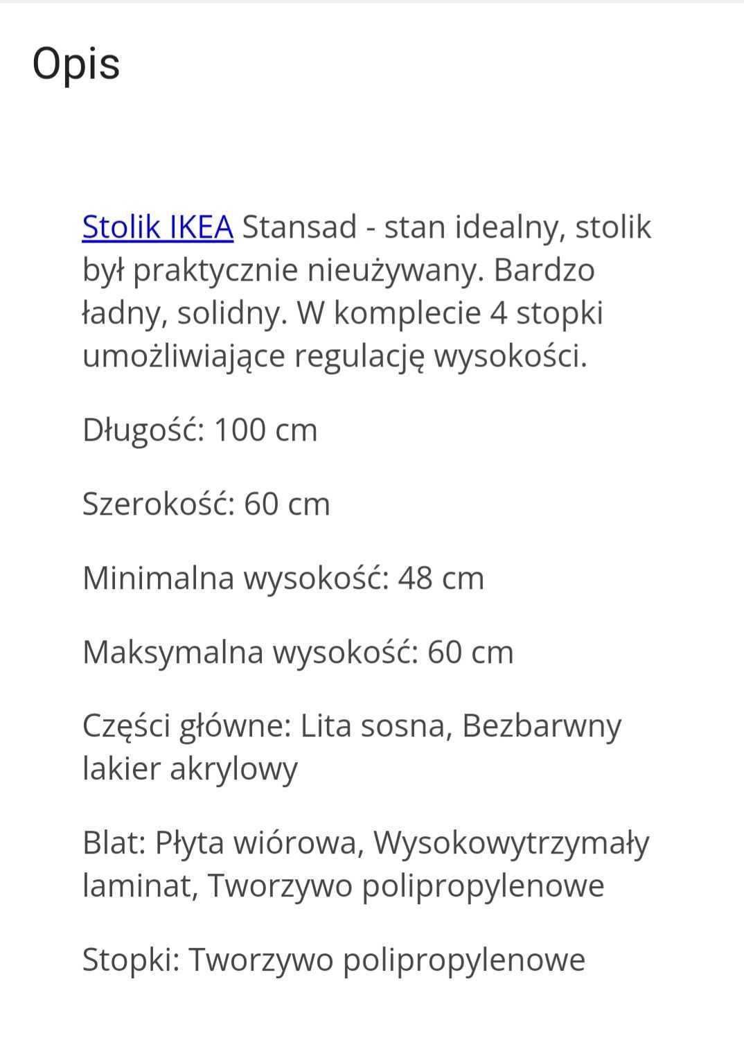 ikea sansad biurko stół stolik dla dzieci regulowana wysokość
