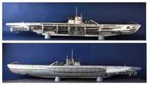 Trumpeter 06801 DKM U-Boat Typ VII C U-552 model 1-48 (do sklejenia)