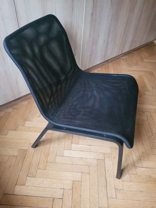 Ikea czarny fotel siatkowy