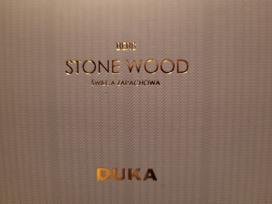 Świeca sojowa DUKA Stone Wood nowa