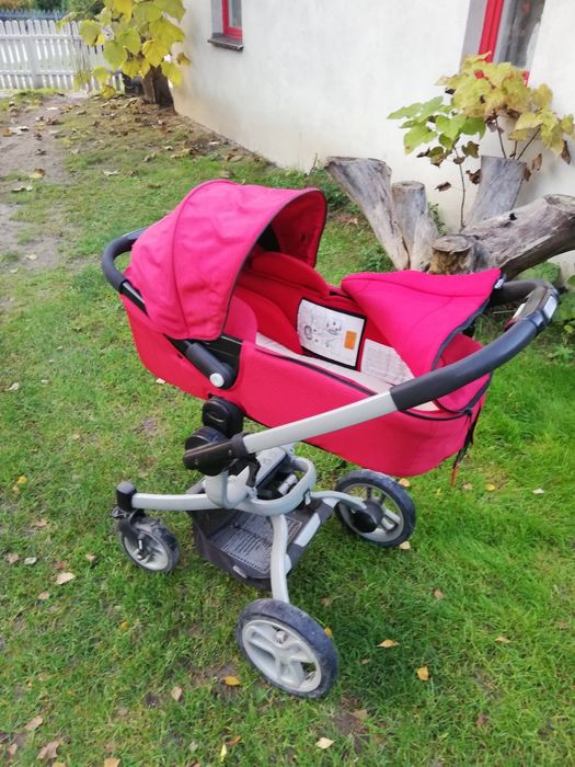 Czerwony wózek dziecięcy 3w1 Graco +adapter do fotelika