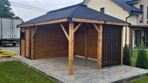 Domek z Altaną NOEMI Loft altanka wiata 6x3 DREWNOTRIK.PL