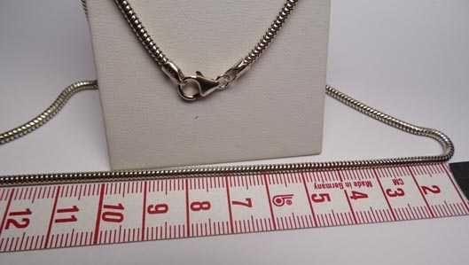 Srebrny łańcuszek linka żyłka 45,5 cm. 2,32 mm. FBM.