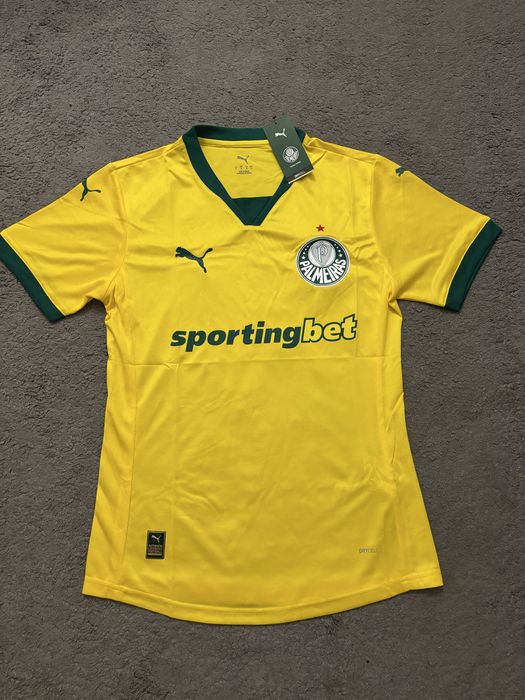 Camisola do Palmeiras Amarelo Libertadores Jogador - Envio Rápido