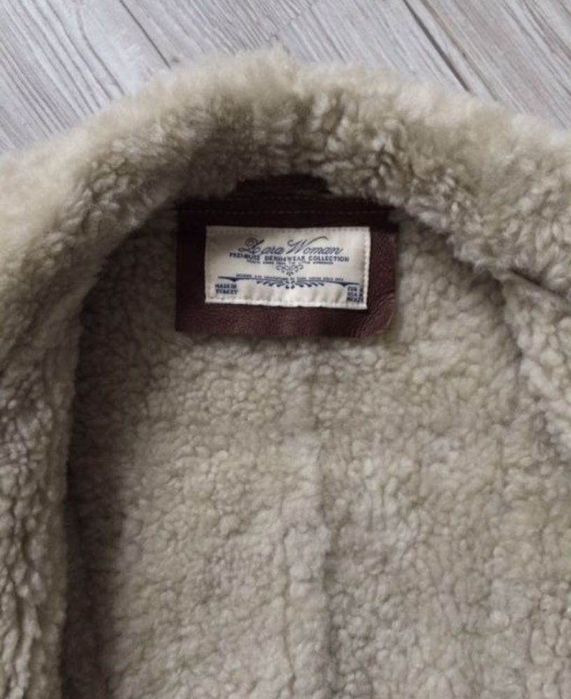 Zara Premium Kożuszek 100% skóra, rozmiar M (wypada S)