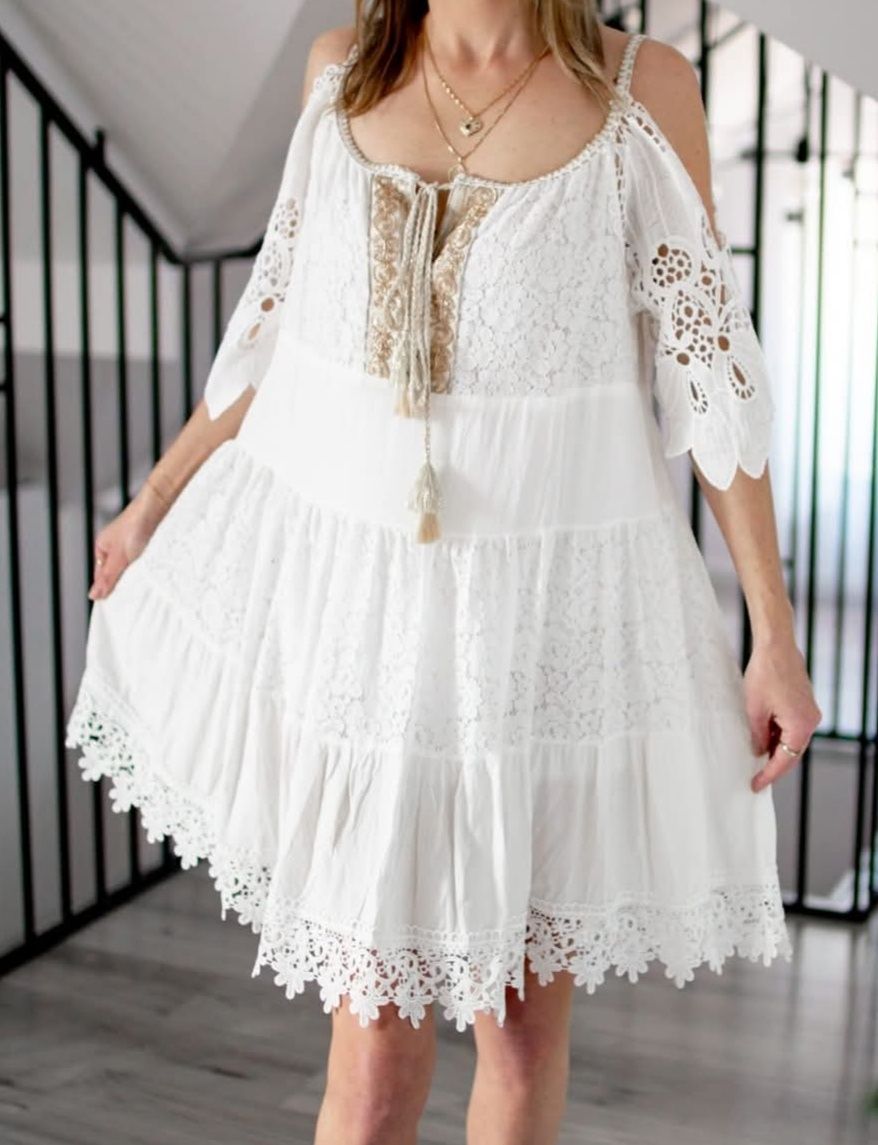 Sukienka trapezowa Boho 40 42 44