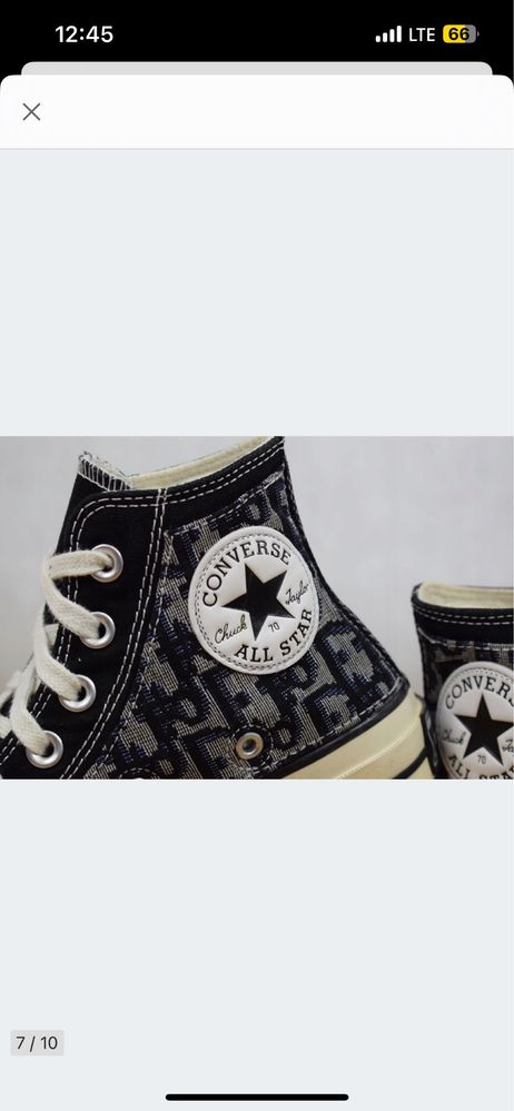 Converse damskie buty sportowe Dior x converse chuck taylor