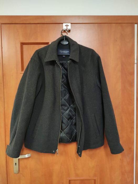 Elegancka wełniana kurtka męska czarna  M płaszcz budrysówka bosmanka