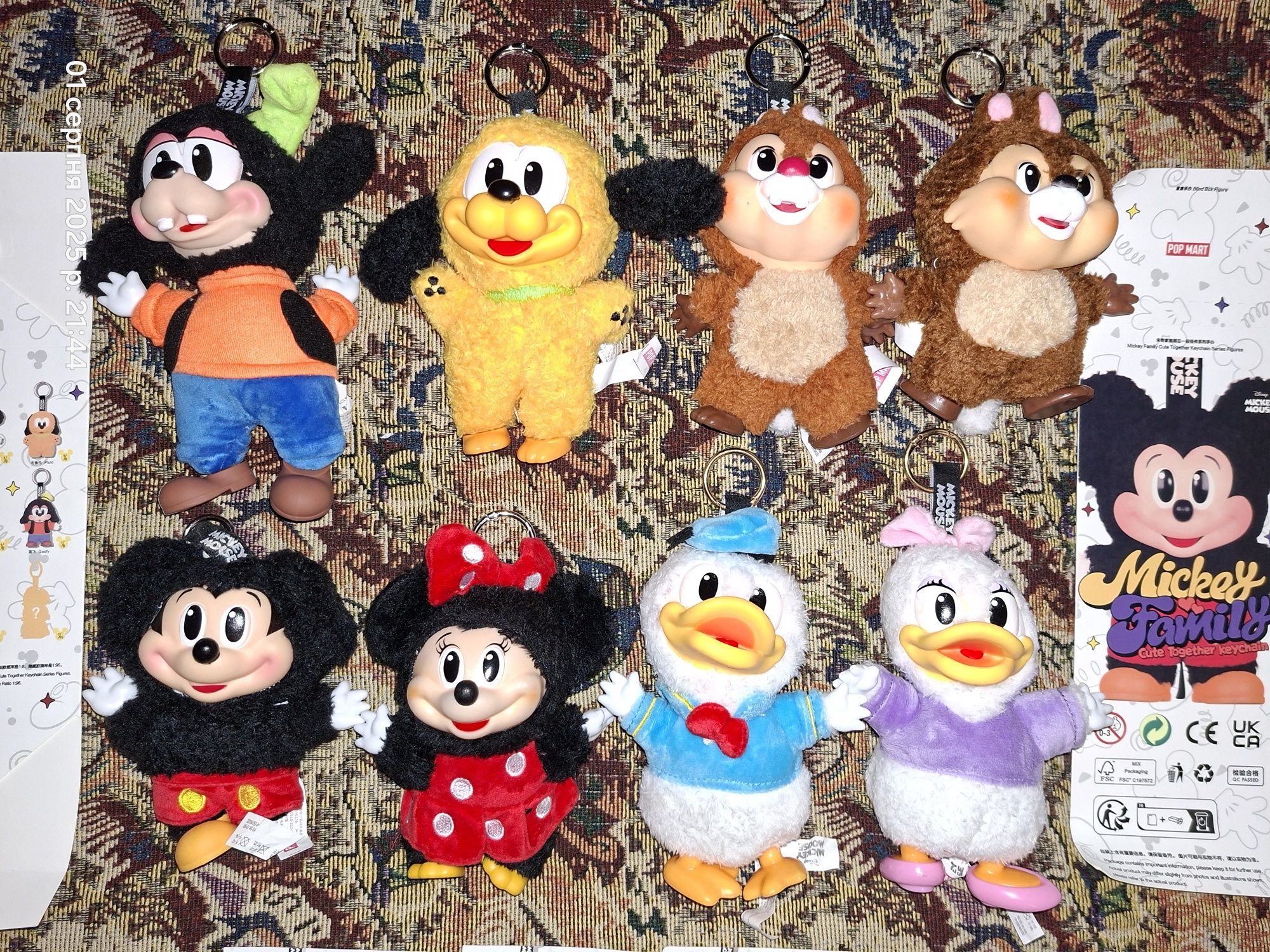Mickey family семья Микки мягкие брелки лабубу поп март тик ток labubu