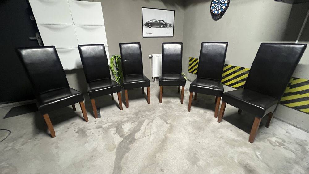 Krzesła BAKKELY ciemnobrązowy JYSK