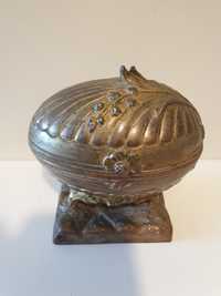Fantástico antigo guarda joias francês Sec. XIX em forma de um ovo
