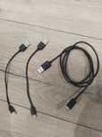 Kable ładowarki USB micro USB 3szt długi krótkie