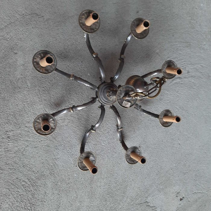 żyrandol pająk mosiężny / 937