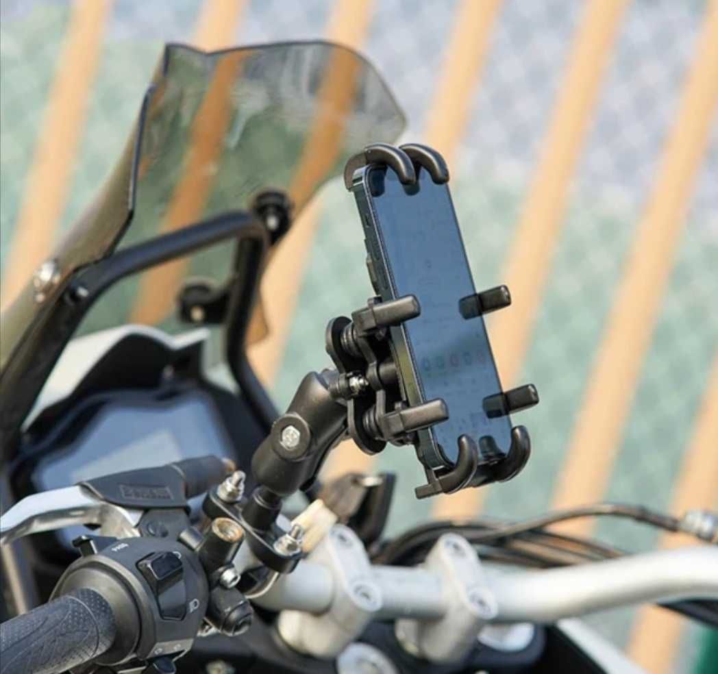 Aluminiowy motocyklowy uchwyt na telefon antywibracyjny jak ram mount
