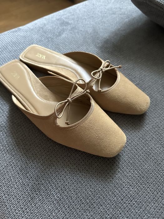 Замшеві мюлі Zara 40 р