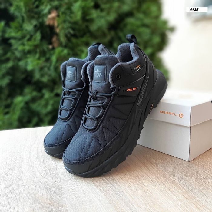 Merrell  термо кросівки Float Pro високі чорні з помаранчевим