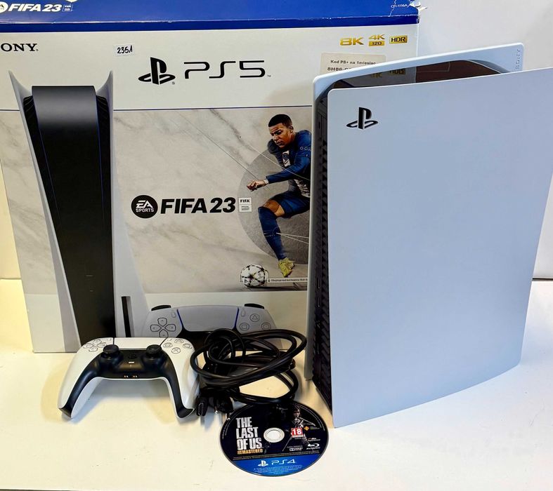 Konsola PlayStation PS5 z napędem 825GB + gra + pad Nowy Lombard Raków