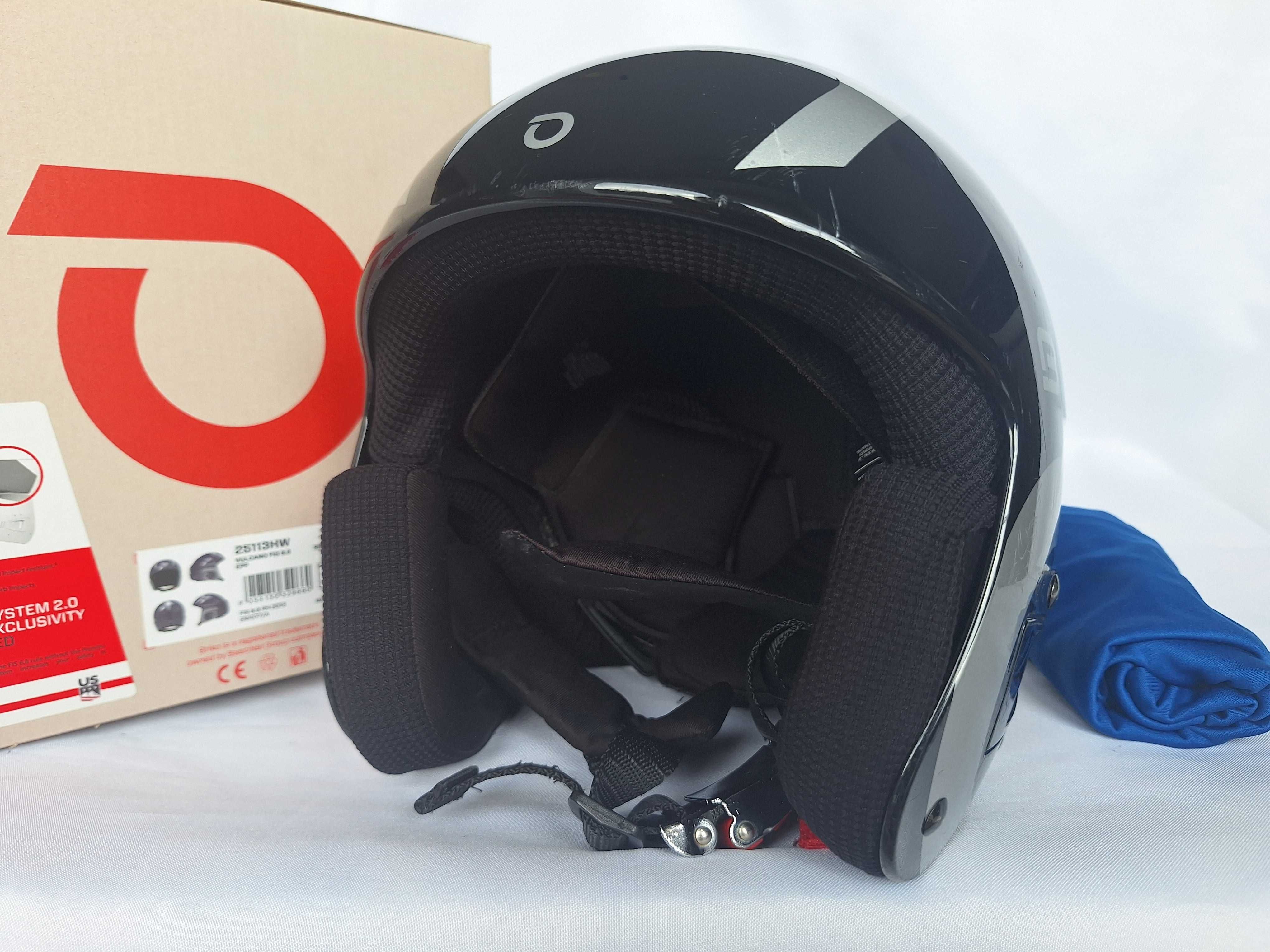 Kask narciarski Briko Vulcano 6,8 Fis Jr Black Silver S/M 53-56cm