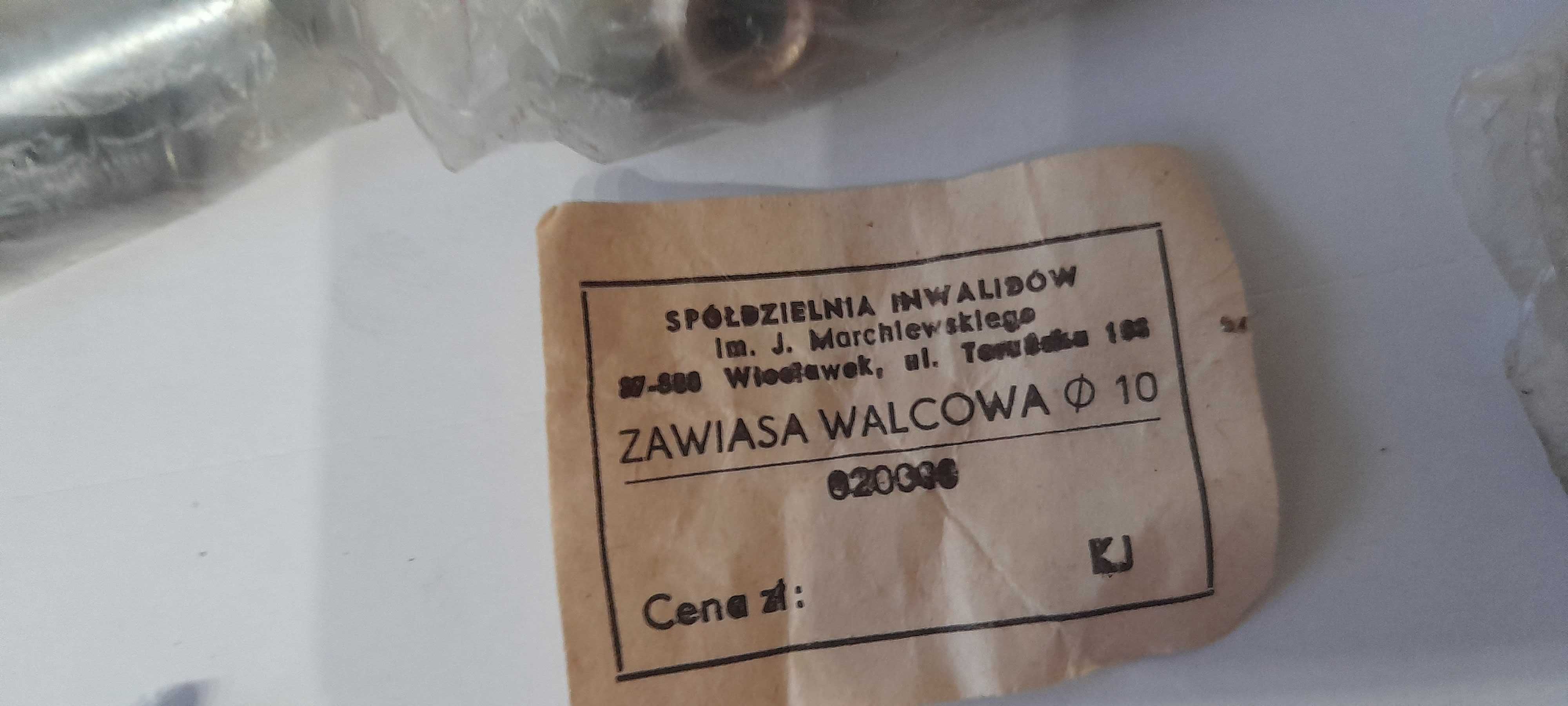 zawiasa zawias fi 10 meblowy kołkowy walcowy 5 szt.za 14 zł