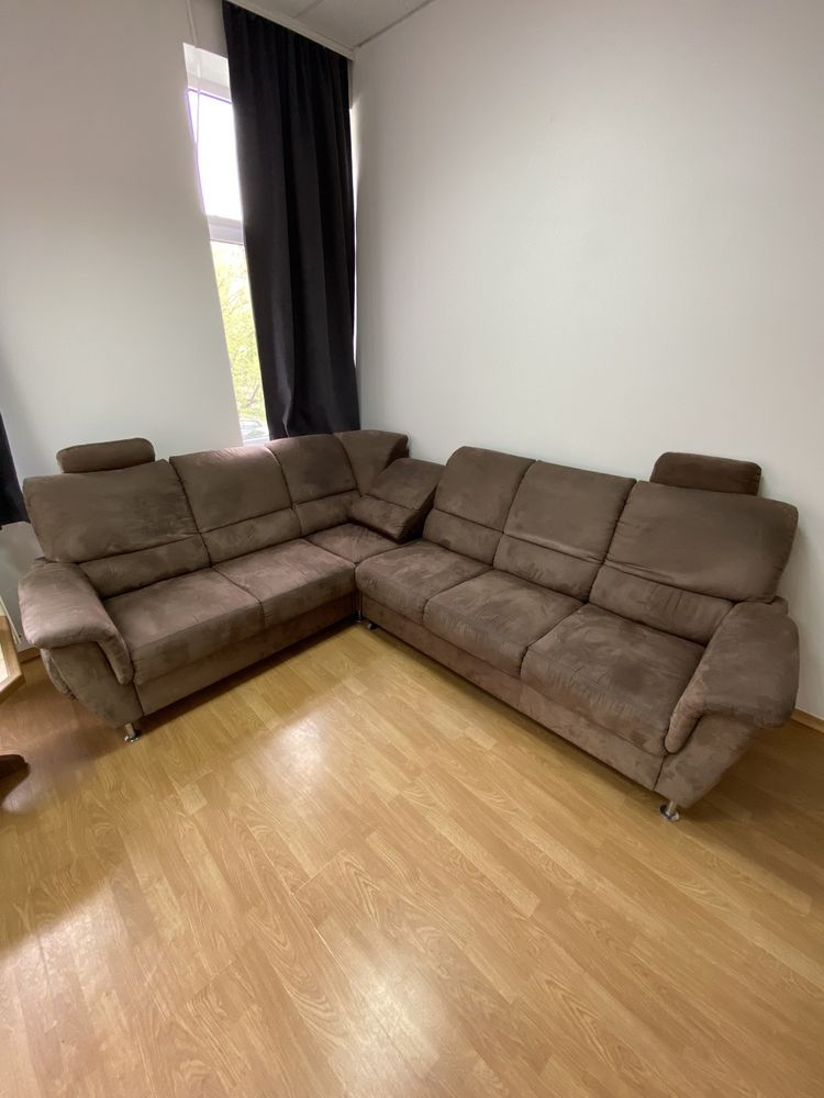 Велюровий диван, розкладний, кутовий (дуже зручний та комфортний)