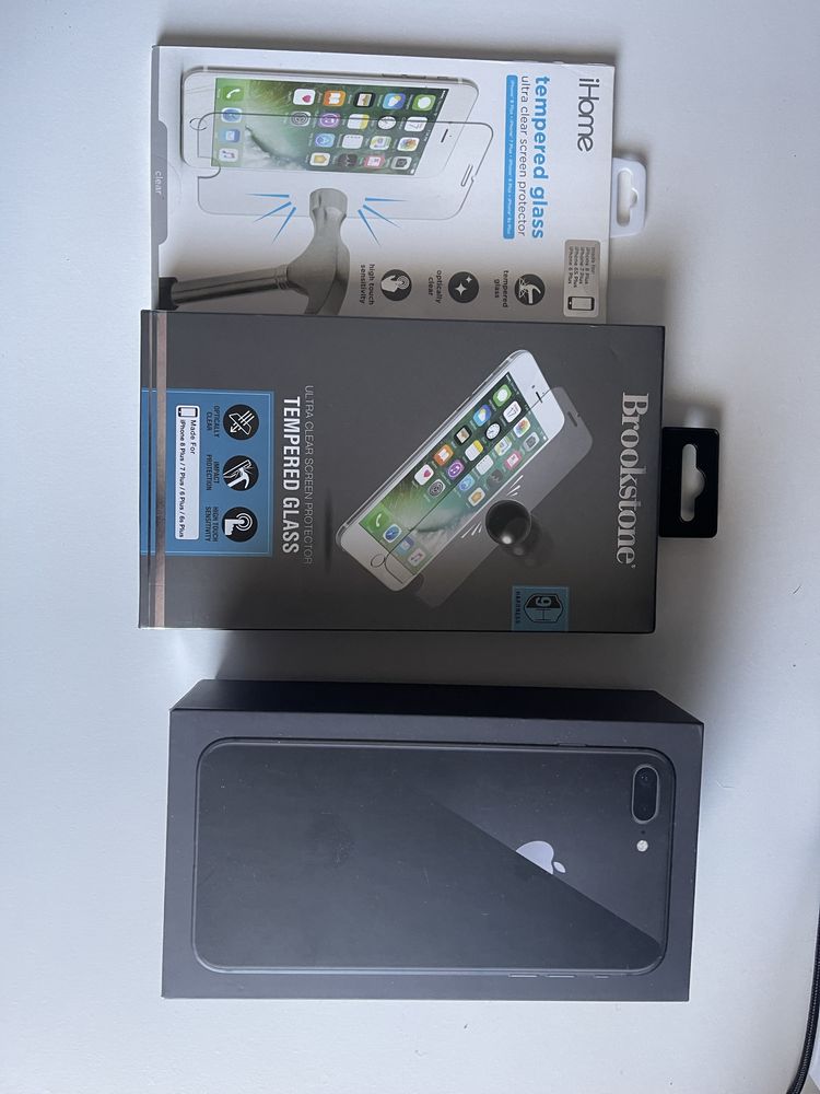 Iphone 8 plus - czarny - dodatkowe szkła