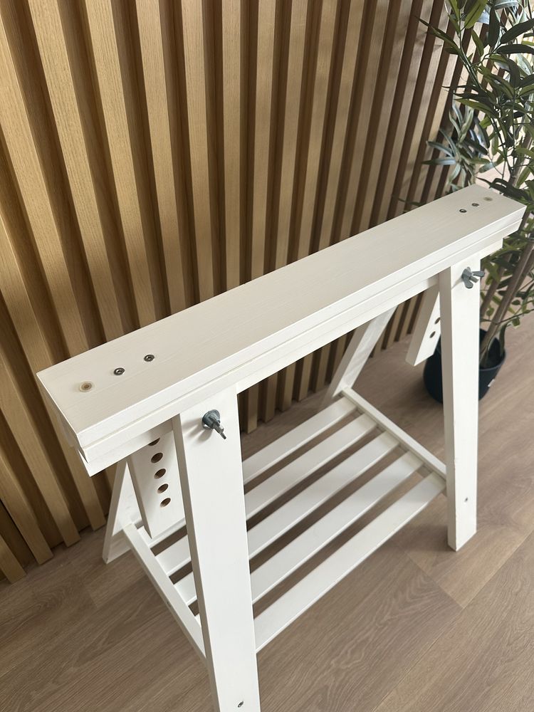 Cavalete Ikea Branco Madeira Maciça