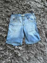 Jeansowe spodnie kolarki miaoni jeans m/l