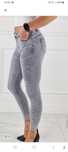 NOWE MSARA r 40/42 L/XL spodnie jeansy dżinsy push up skinny j.szare